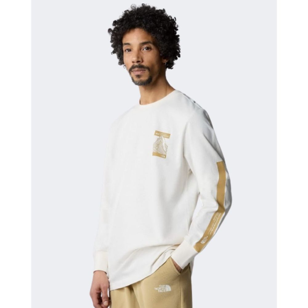 THE NORTH FACE MEN ROUND NECK BEIGE SWEATSHIRT